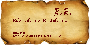 Révész Richárd névjegykártya