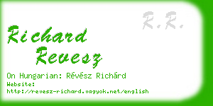 richard revesz business card